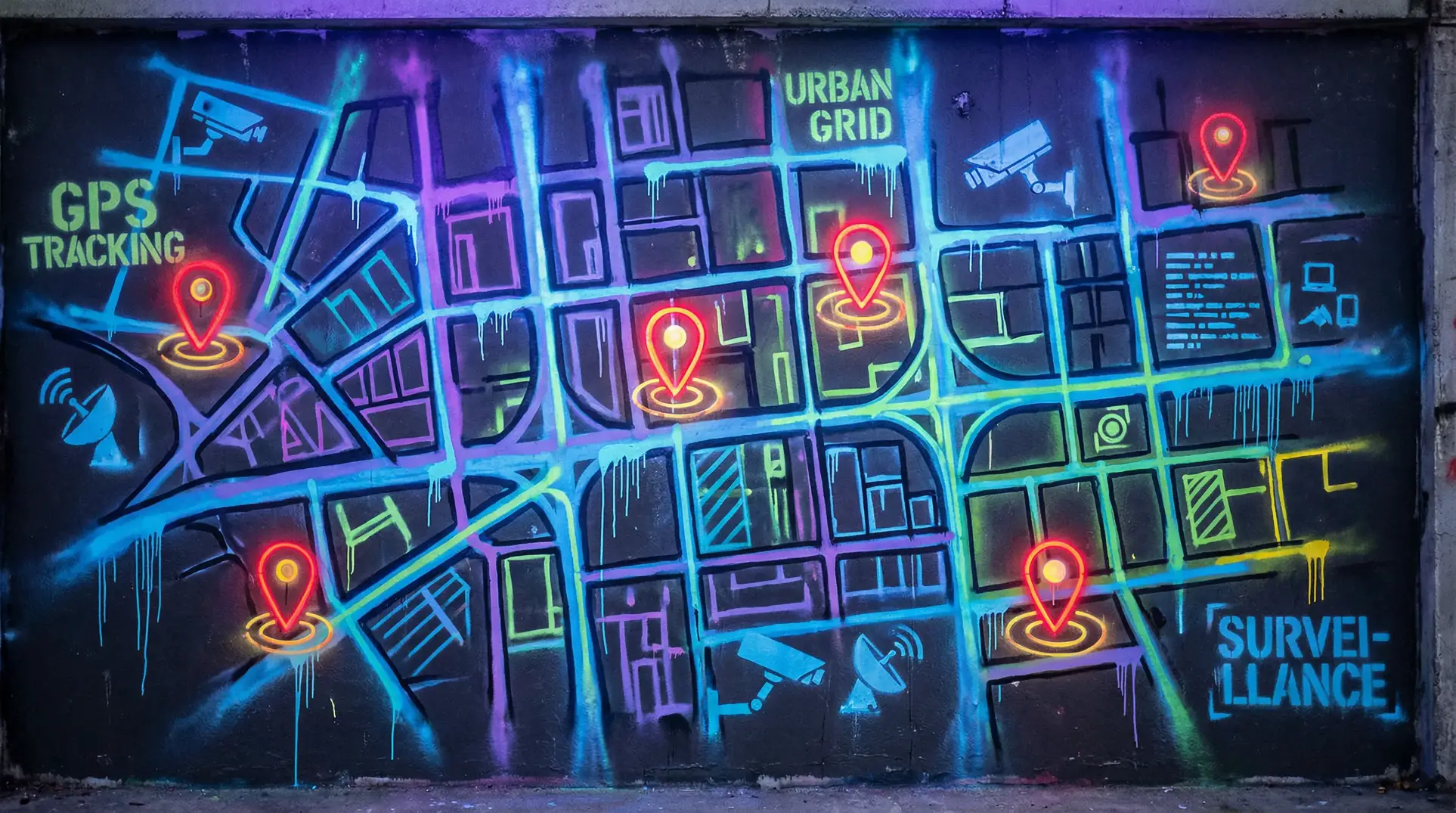 好先生番外篇 狗仔追踪地图 - 城市涂鸦风格